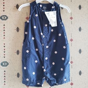 🛍4 for $20 Carters baby baseball theme overalls